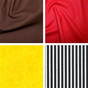 Red, Yellow, Brown & Black Striped F8ths (4pcs)