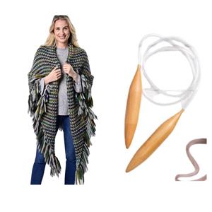 Wool Couture Rainforest Ellie Wrap Knitting Kit With Free Knitting Needles Worth £13
