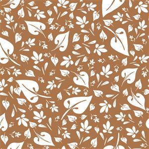 Sanntangle Tangly Leaves Tan Fabric 0.5m