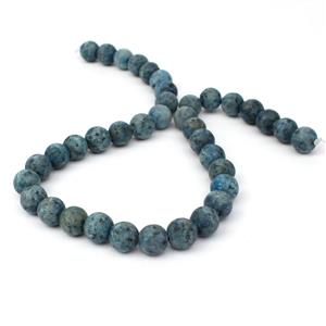 270cts Frosted Blue Sesame Jasper Rounds Approx 10mm, 38cm Strand