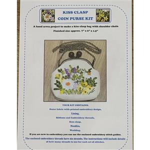 Allison Maryon's Natural Ribbon Embroidery Handle & Chain Bag Kit (18cm Chain)