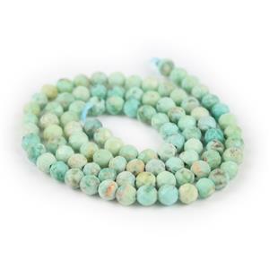 30cts Peruvian Turquoise Faceted Rounds Approx. 4.5mm 39cm Strand