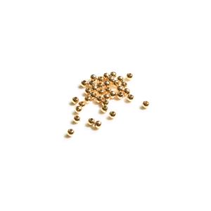 Gold Plated 925 Sterling Silver Spacer Beads - 2mm (40pcs/pk)