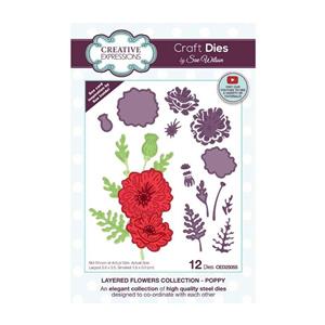 Creative Expressions Sue Wilson Layered Flowers Collection Poppy Craft Die