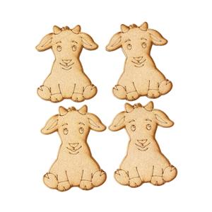Farmyard Collection Billy Goat MDF Character x 4