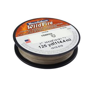 Beige Wildfire Bead Weaving Thread, .006inch, 0.15mm, 125 yards