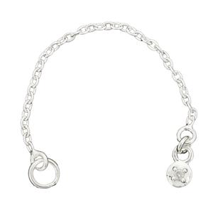 925 Sterling Silver Cable Chain Extender with Diamond Approx 1.5mm