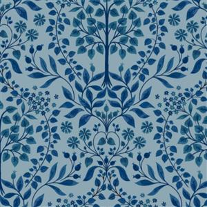 Lewis & Irene Brensham Collection Trees Blue Fabric 0.5m