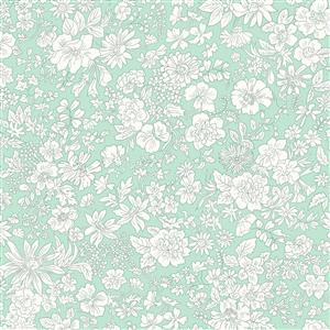 Liberty Emily Belle Neutrals Soft Mint Fabric 0.5m
