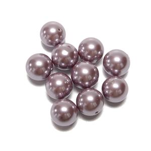 Purple Shell Pearl Rounds, Approx 12mm, 10pcs