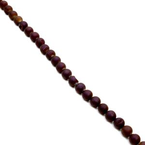 265cts Purple Maroon Drusy Coated Quartz Plain Rounds Approx 10mm, 38cm Strand