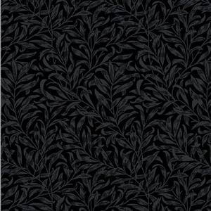 William Morris V&A Willow Bough Black Extra Wide Backing Fabric 0.5m (274cm wide)