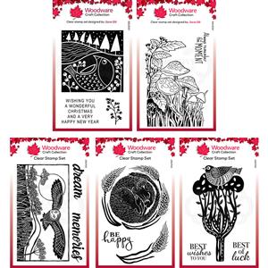 Woodware Clear Stamps - Lino Cut Collection