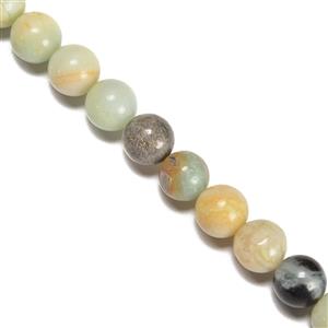 240cts Chinese Multi-colour Amazonite Plain Rounds approx 10mm,38cm Strand