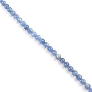 70cts Kyanite Plain Rounds Approx 5mm - 30cm Strand