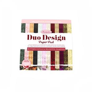Duo Design Paper Pads - Butterfly Royale & Delightful Diamonds, 8 x 8