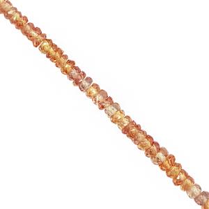 12cts Red Sapphire Faceted Rondelle Approx 1.5x1 to 3x1mm, 14cm Strand