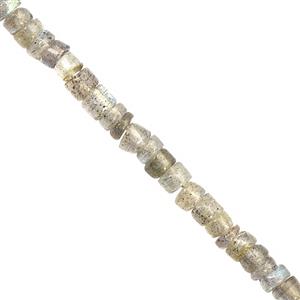 30cts Labradorite Smooth Wheels Approx 1 to 3mm, 30cm Strand
