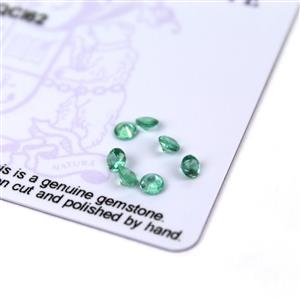 0.55cts Zambian Emerald 3x3mm Round Pack of 7 (O)
