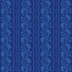 Liberty Garden Party Collection Jasmine Path Blue China Fabric 0.5m