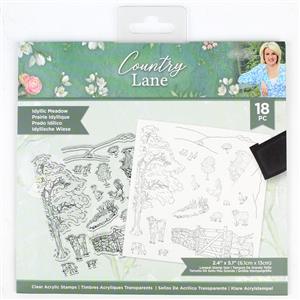 Country Lane  - Clear Acrylic Stamp - Idyllic Meadow  - 18PC