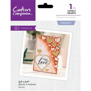 Crafters Companion Metal Die Edge'able - Lovely Hearts