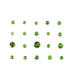0.50cts Chrome Diopside (Shaded) Approx 1.25 to 3mm Pack of 20