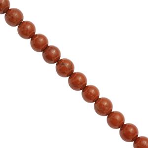 55cts Red Jasper Smooth Round Approx 6mm 19cm Strands 