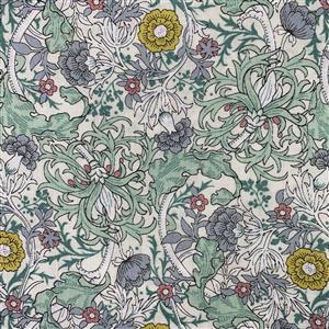 Country Floral Wild Side on Mint Green Fabric 0.5m Exclusive