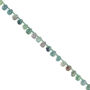 220cts Multi-Colour Fluorite Top Drilled Drops Approx 8x10mm, 38cm 