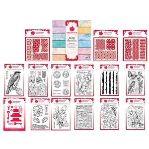 I Want It All - Woodware Mon Jardin Collection - 38 Stamps, 11 Dies, 3 Stencils & 24 Sheet 8in x 8in Paper Pad
