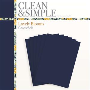 Clean & Simple Lovely Blooms Cardstock - 20 Sheets - 350GSM