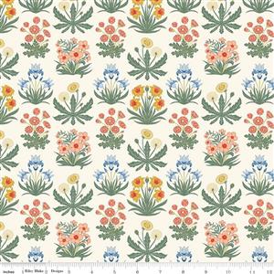 Riley Blake Wanderlust Collection Morning Meadow Cream Fabric 0.5m
