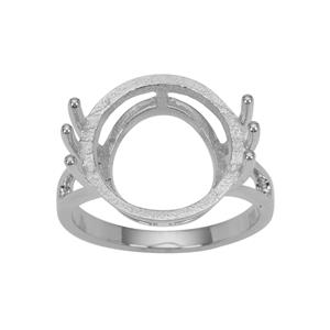 925 Sterling Silver Ring Mount (To fit 15mm Gemstones)