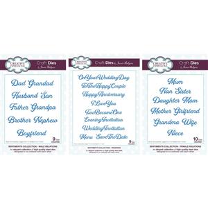 Special Offer Creative Expressions Jamie Rodgers Sentiments Collection - Set of 3