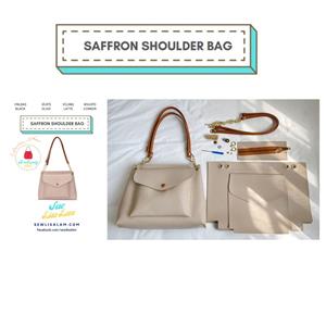 Sew Lisa Lams Saffron Shoulder Bag Kit; PU, Hardware & Instructions - Latte