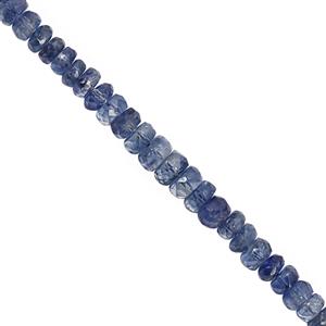 36cts Nilamani Graduated Faceted Rondelle Approx 2.5x1 to 5x2.5mm, 20cm Strand