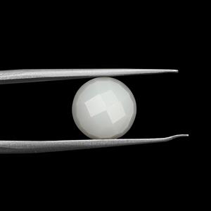 3cts White Opal Round Faceted  Approx 10mm 1pc