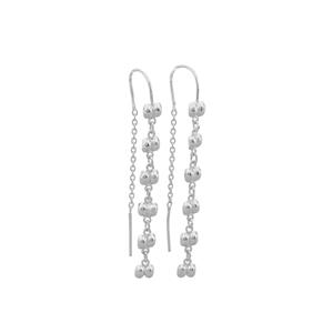 925 Sterling Silver Designer Twisted Threader Earring, (Pair of 1)