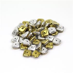 Preciosa Ornela Caifornia Silver Slab Beads, 8mm (50pcs)