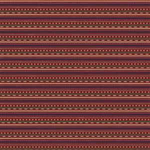 Lynette Anderson Peace & Joy Stripes Berry Fabric 0.5m 