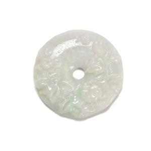 60cts Type A Jadeite Master Carving Bi Disc Approx 40mm, 1pc