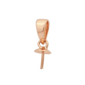 Rose Gold Plated 925 Sterling Silver Bail With Peg (Approx 8x5mm)