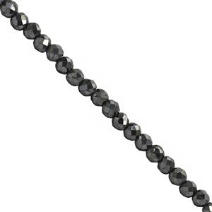 8cts Hematite Faceted Round Approx 1 to 2mm 30cm Strand