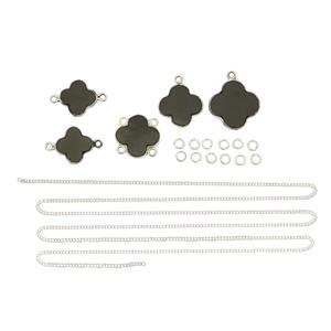 925 Sterling Silver Clover Necklace Black Spinel Project With Instructions By Suzie Menham
