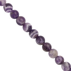 70cts Chevron Amethyst Smooth Round Approx 6mm, 24cm Strand