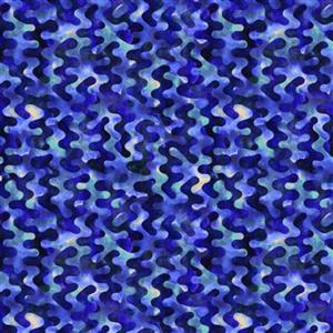 Dan Morris Flamenco Collection Zig Zag Blue Fabrics 0.5m