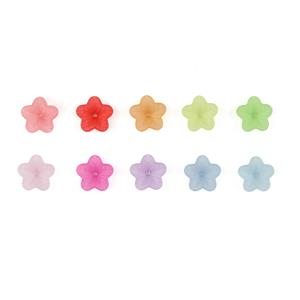 Mixed Colour Lucite Flowers Approx 5x18mm (100pcs)