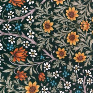 William Morris Floral Navy Fabric 0.5m