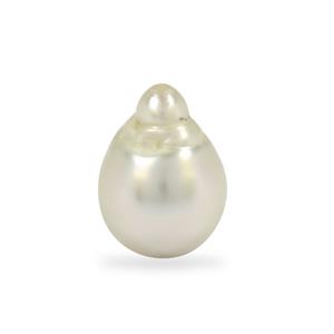 White South Sea Cultured Pearl Baroque Drilled Approx 8x9mm (Pack of 1)
